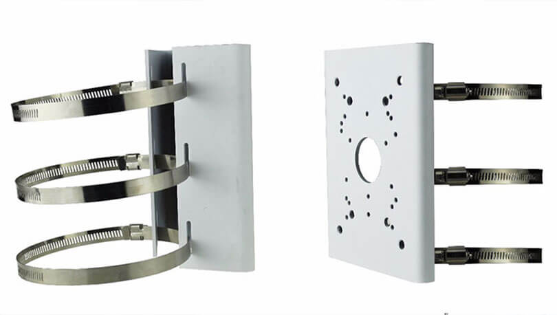 Soporte para camara de vigilancia en poste Soporte para camara de vigilancia en poste